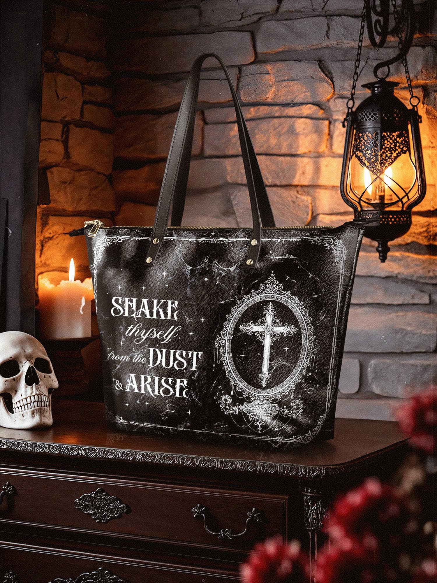 "Dustveil" Leather Tote Bag - Image 3