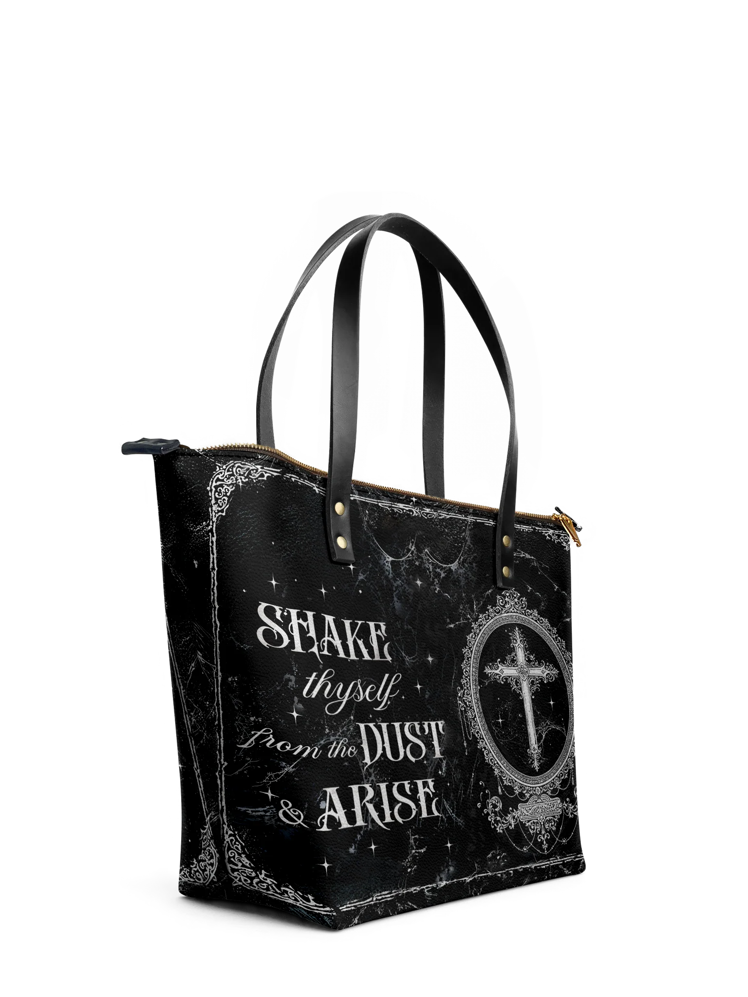 "Dustveil" Leather Tote Bag - Image 5