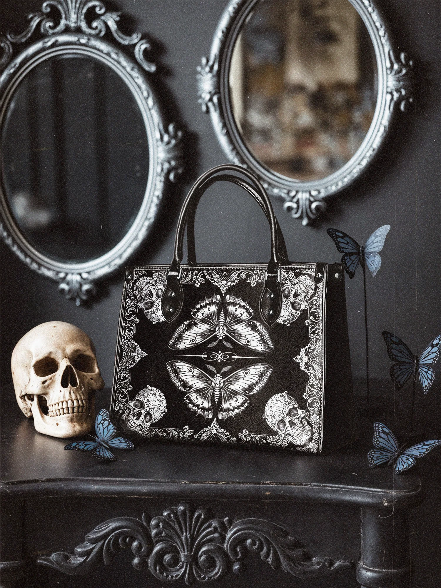 "Morthwing" - Black Interior - Leather Handbag - Image 5