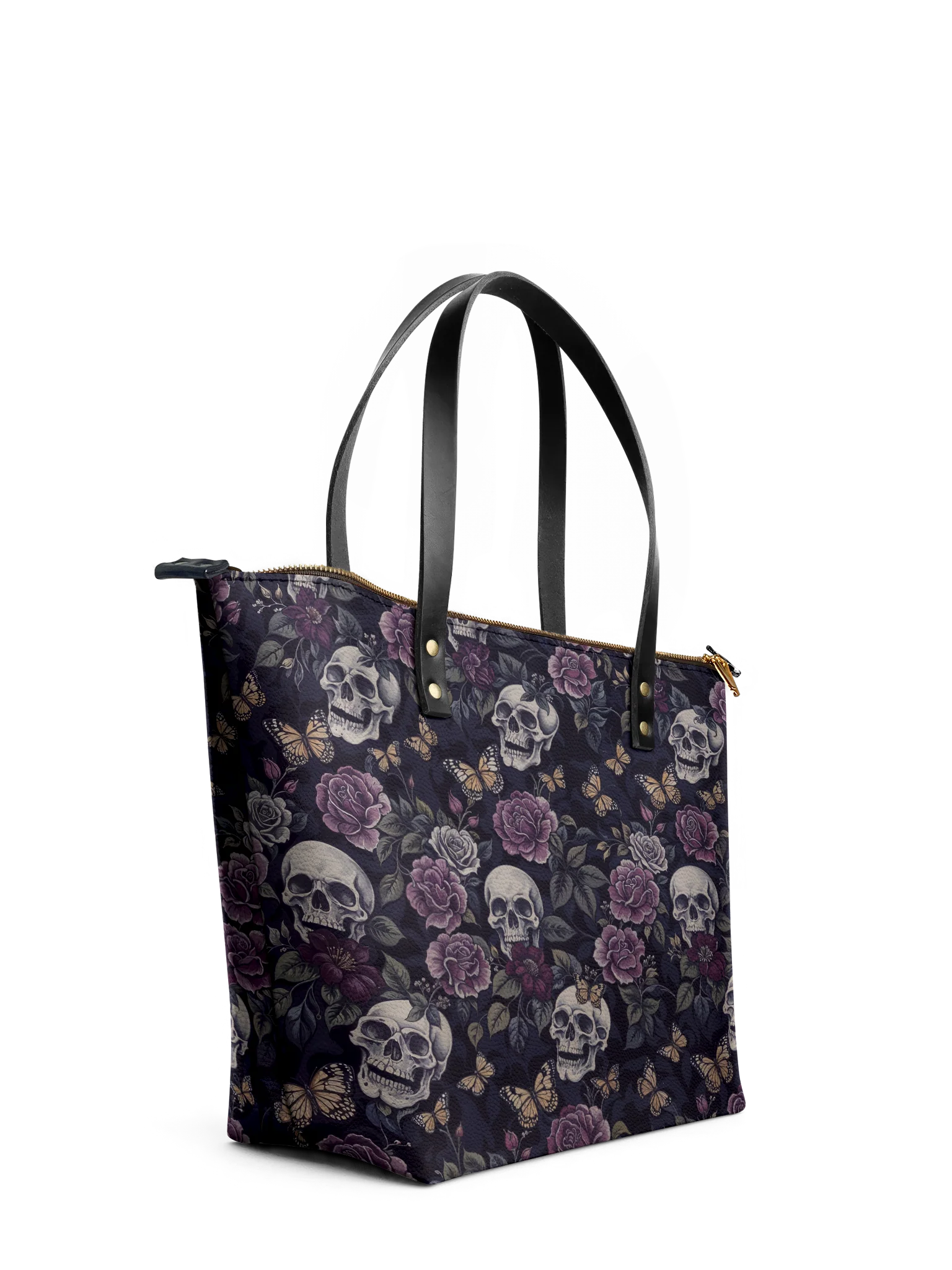 "Noctaflora" Leather Tote Bag - Image 6